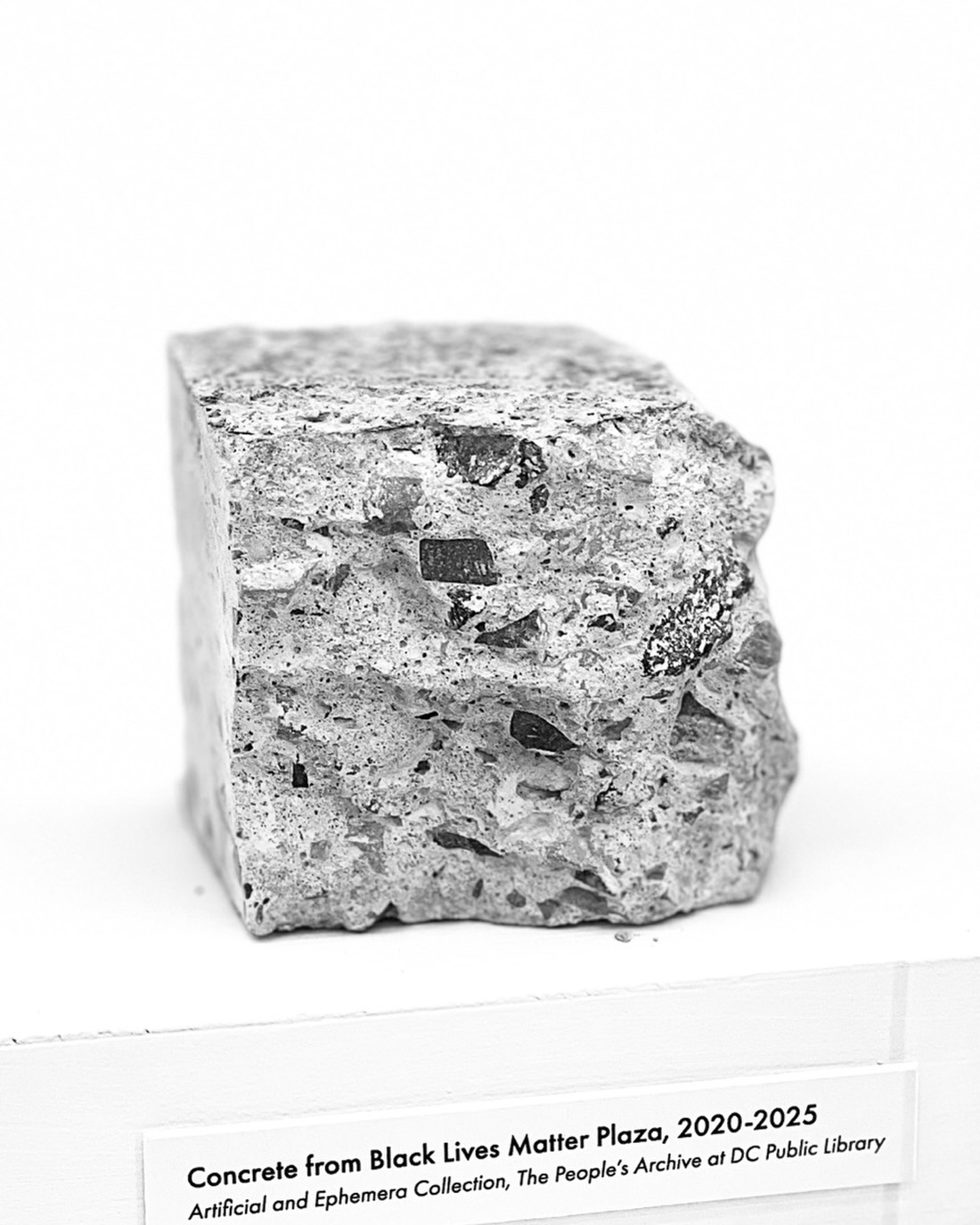 Realia from The People’s Archive - DC Library. They saved a piece of concrete! Black Lives Matter Plaza. Memory. They can’t erase history as hard as they try. #ephemera #realia #blacklivesmatter
